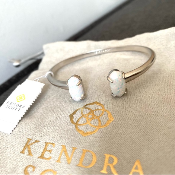NEW Kendra Scott rhodium mother of pearl cuff bracelet - Picture 3 of 8